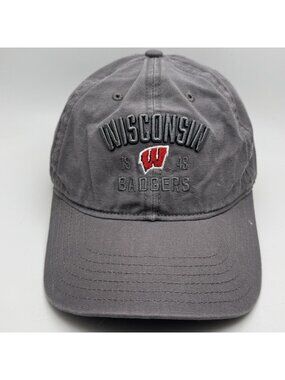 Wisconsin Badgers NCAA Captivating Gray Adjustable Baseball Cap Hat